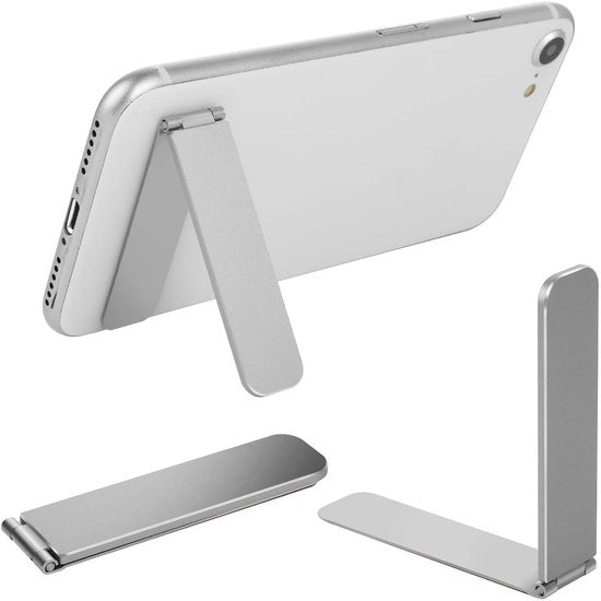 Supporto per smartphone pieghevole - in alluminio - regolabile - portatile - leggero - adatto per la maggior parte dei dispositivi - base per smartphone