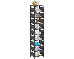 Organizzatore di Scarpe a 10 Livelli per Spazi Ristretti - Organizzatore Verticale per Piccoli Spazi