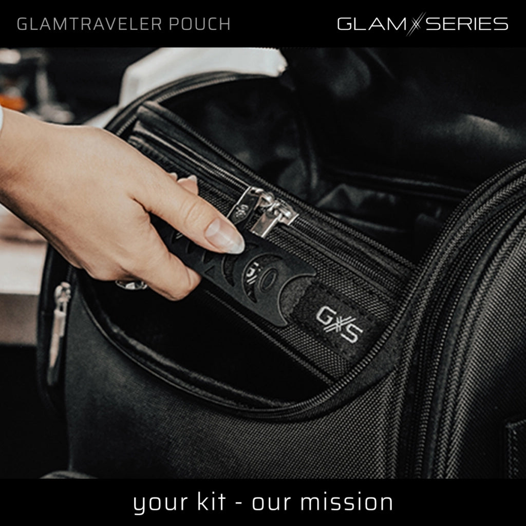 GlamSeries GlamTraveler Trousse da borsa 270 x 165 x 75 mm, beauty case, astuccio per make-up rivestito in PVC con coperchio trasparente