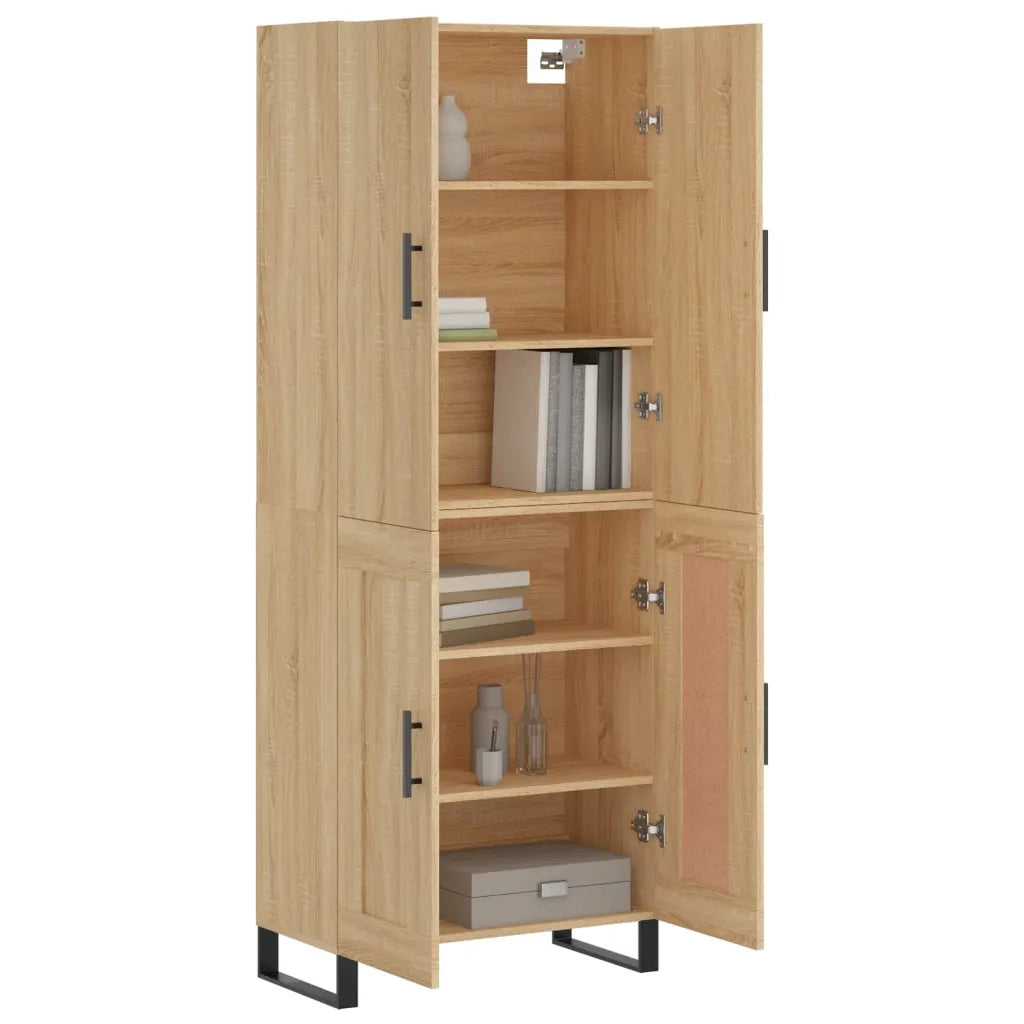 vidaXL Credenza Rovere Sonoma 69,5x34x180 cm in Legno Multistrato