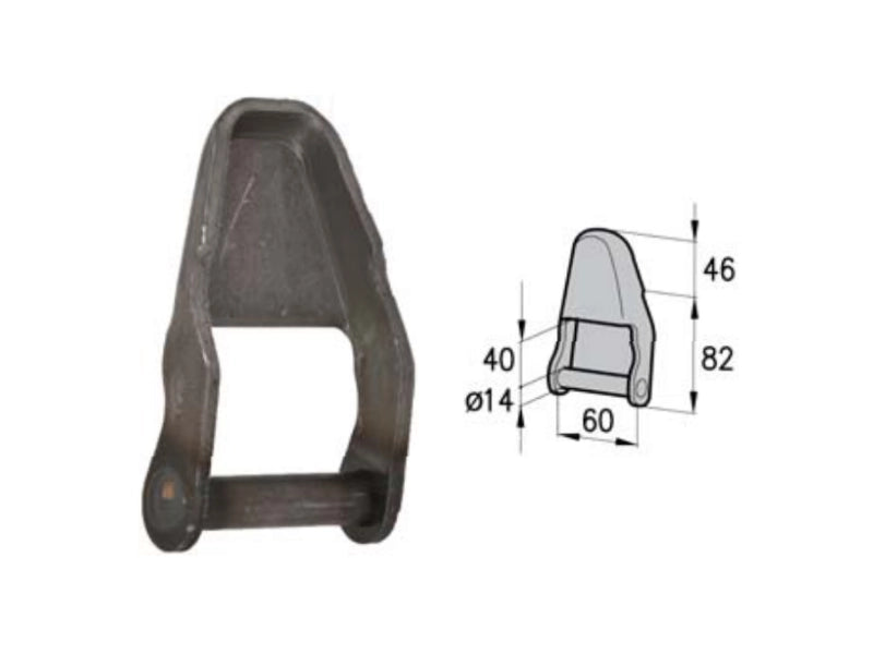 Staffa corta 60474 "Paripianale" Cermag peso netto 0,357 kg
