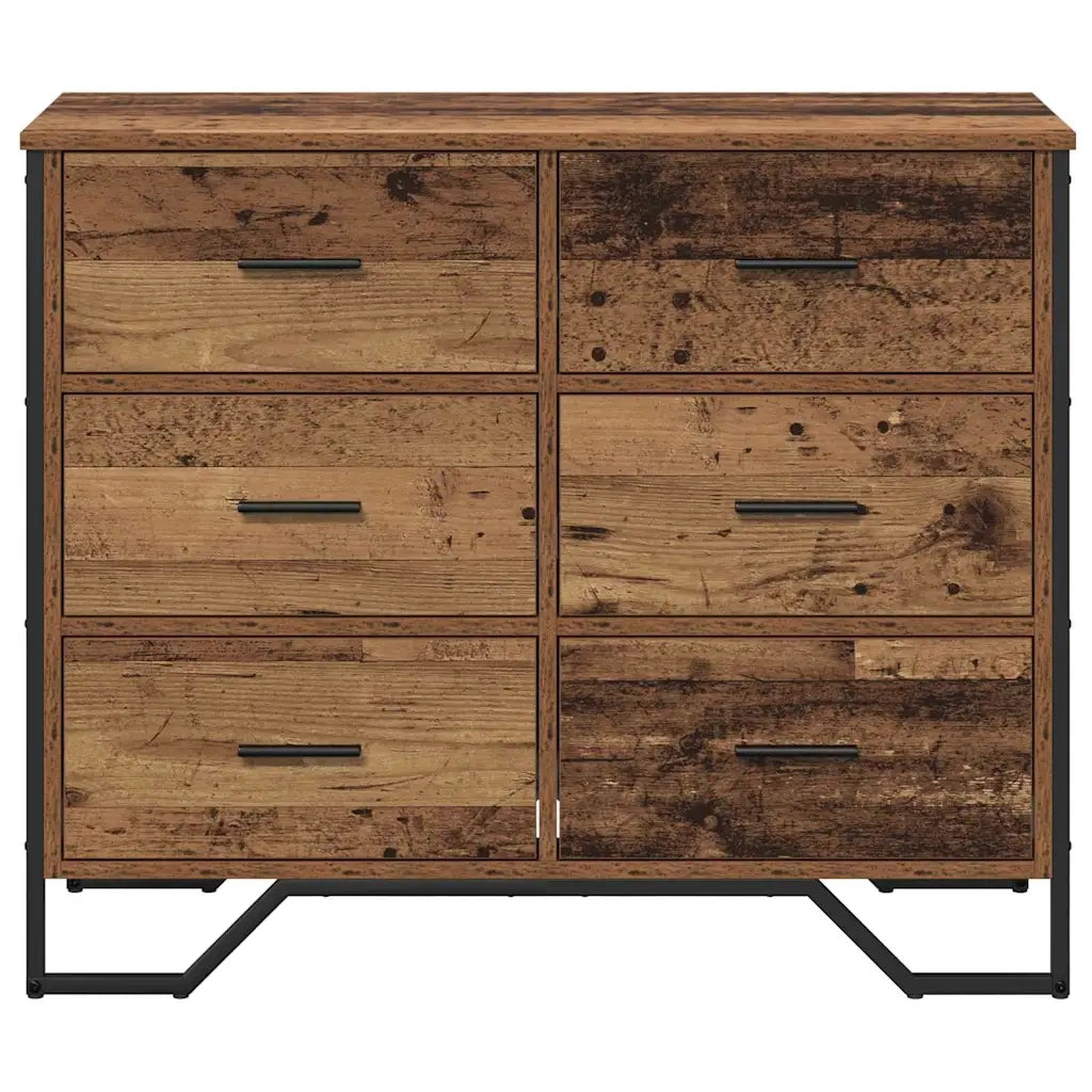 Cassettiera 2 pz Legno vecchio 91 x 35,5 x 74,5 cm CFW7543952