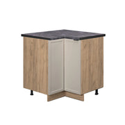 Mobile ad angolo cucina Fame-Line GrigioBeige/Rovere dorato 80.5 cm, PL Antracite Vicco