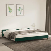 Giroletto con Testiera Verde Scuro 200x200 cm in Velluto cod mxl 58407
