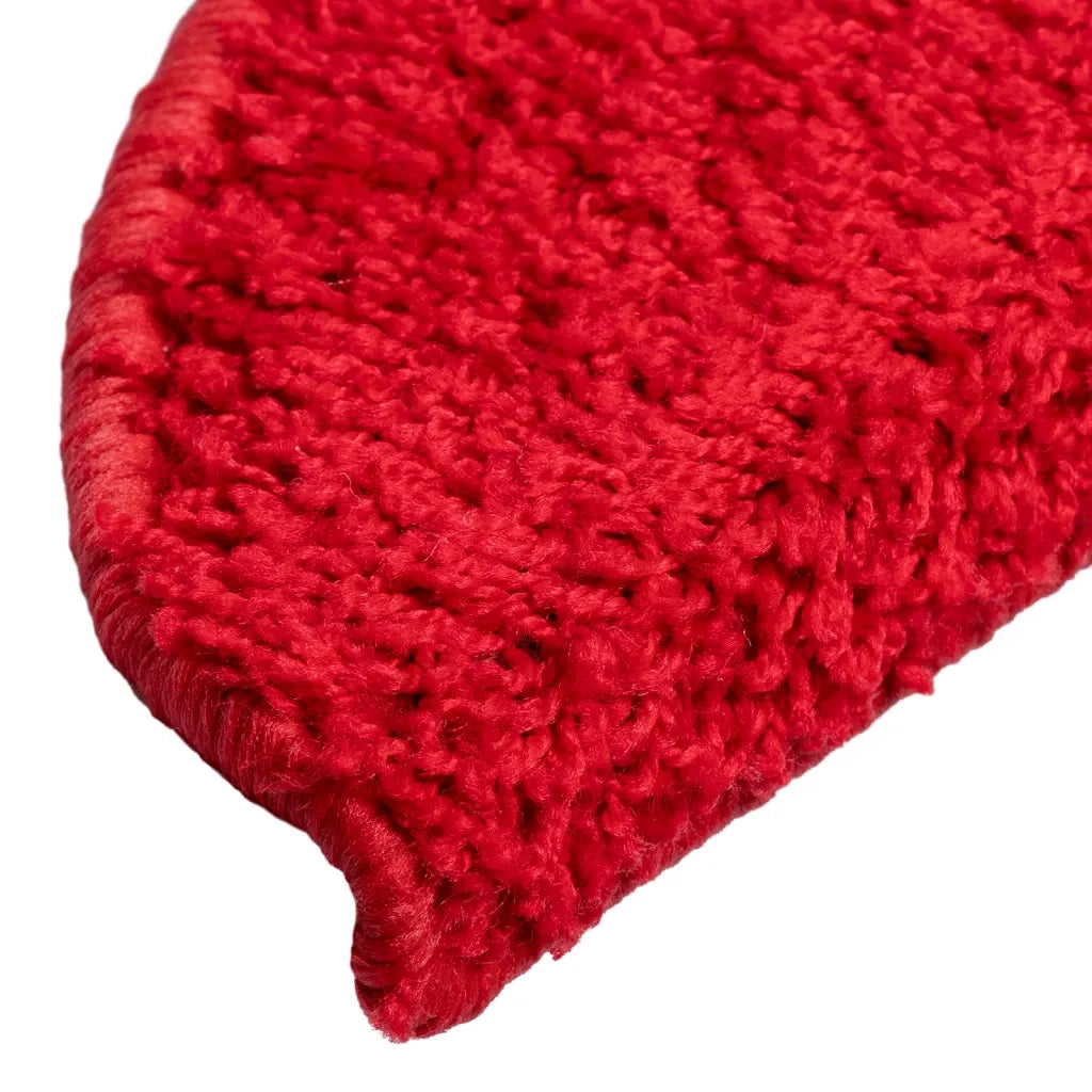 Tappetini per scale 10 pz | Gradini per Scale 56x17x3 cm rossi semicircolari