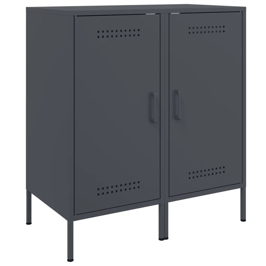 Credenze 2 pz Antracite 36x39x79 cm in Acciaio 843017
