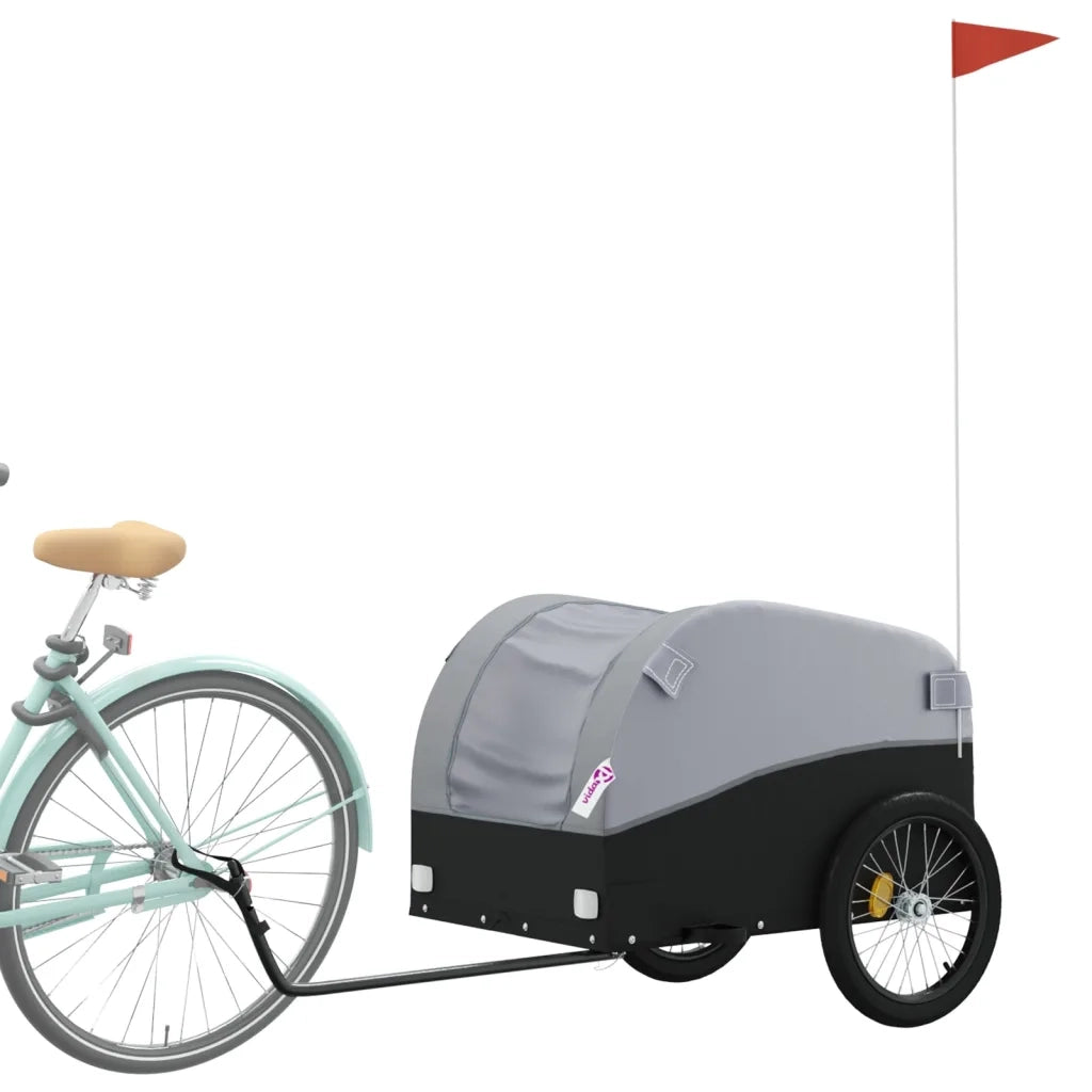 Rimorchio da Bici Nero e Grigio 45 kg in Ferro CFW9543251