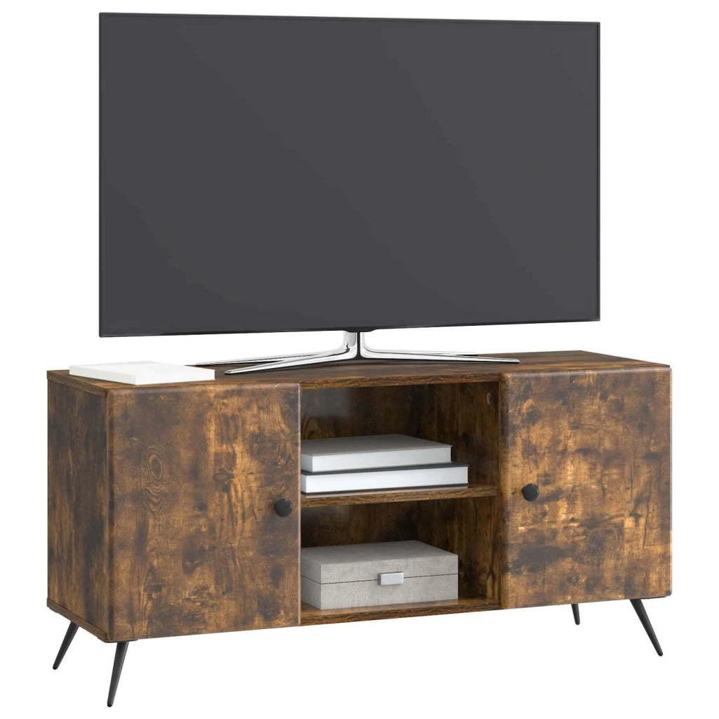 Mobile TV Rovere Fumo 102 x 34,5 x 50 cm Legno ingegnerizzato 895620