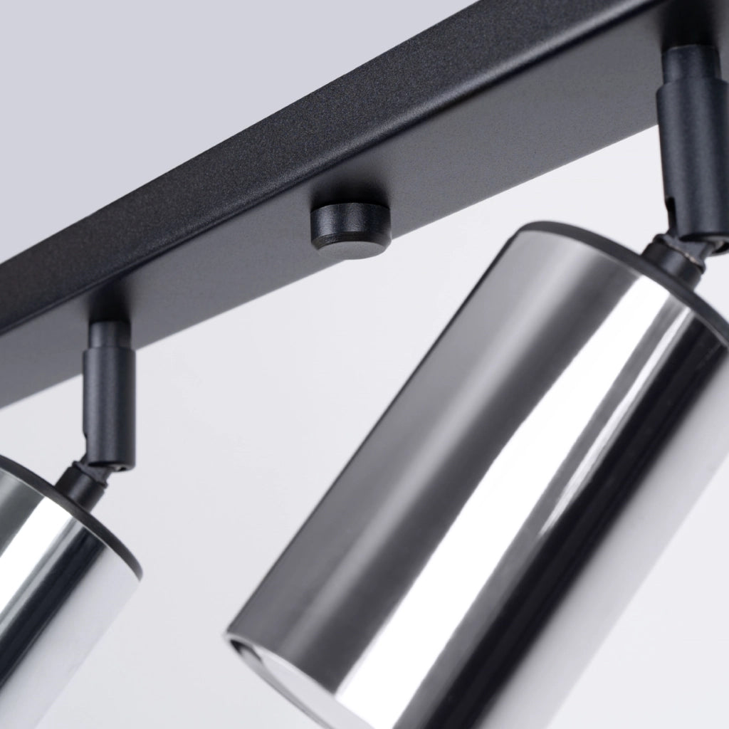 Lampada tubolare LED WINX Bittersweet Shimmer a 6 luci GU10, nera cromata