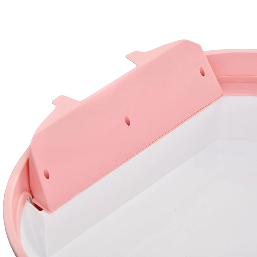 Toilette Chiusa per Gatti 47x55x44 cm con Vassoio Estraibile e Paletta Rosa