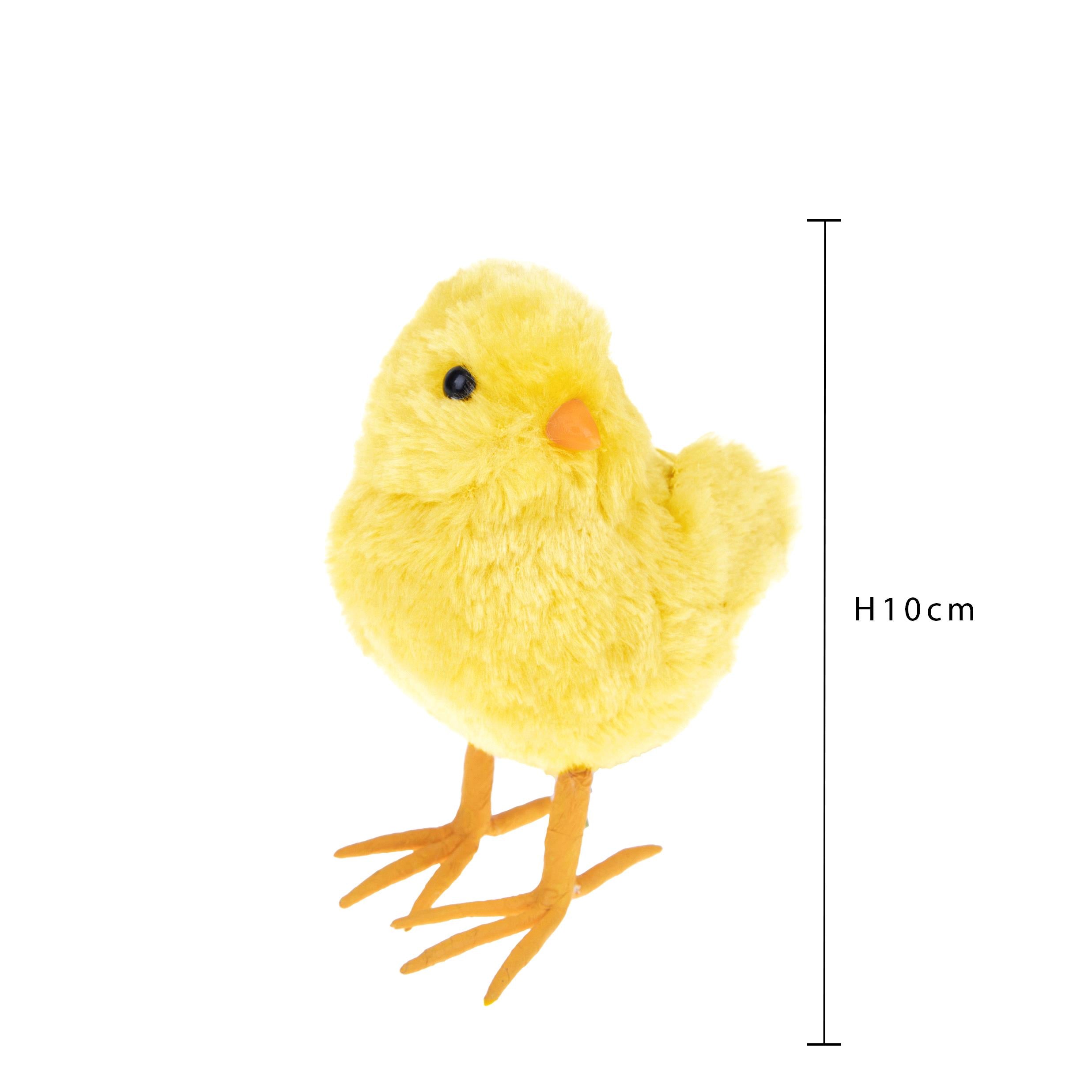 Set 4 Pupazzi Pulcini Decorativi H 10 cm