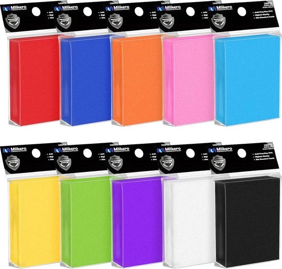 Set di 1000 Cartucce per Carte da Scambio, per Carte da Gioco, per Carte da Scambio Standard, 10 Colori