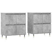 Buffet credenza cassettiera armadio mobile contenitore organizer per cucina soggiorno salotti set da 2 legno ingegnerizzato grigio 02_0036872