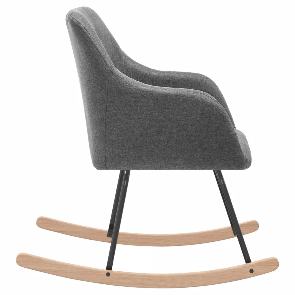 Sedia a Dondolo Grigio Chiaro in Tessuto cod mxl 37203