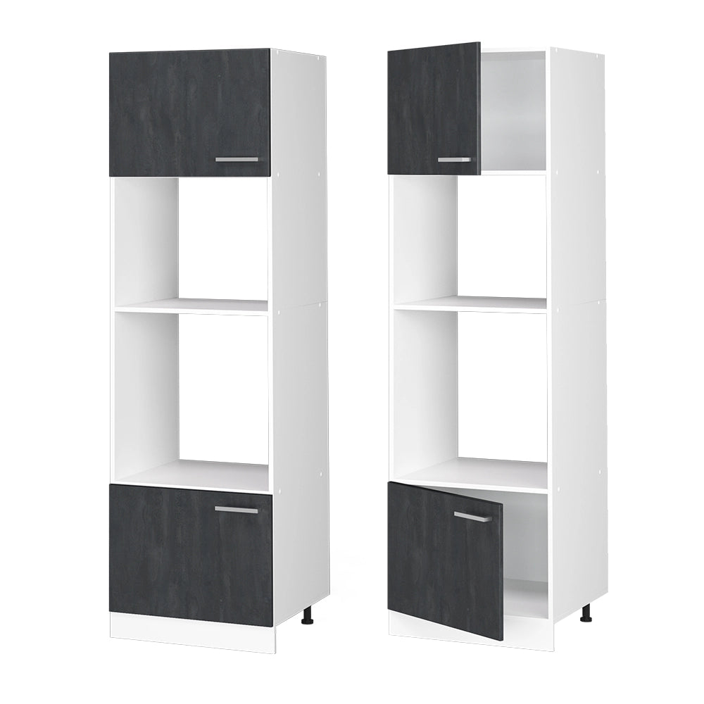 Vicco Set mobili bagno Calcestruzzo nero 60 cm senza piano di lavoro