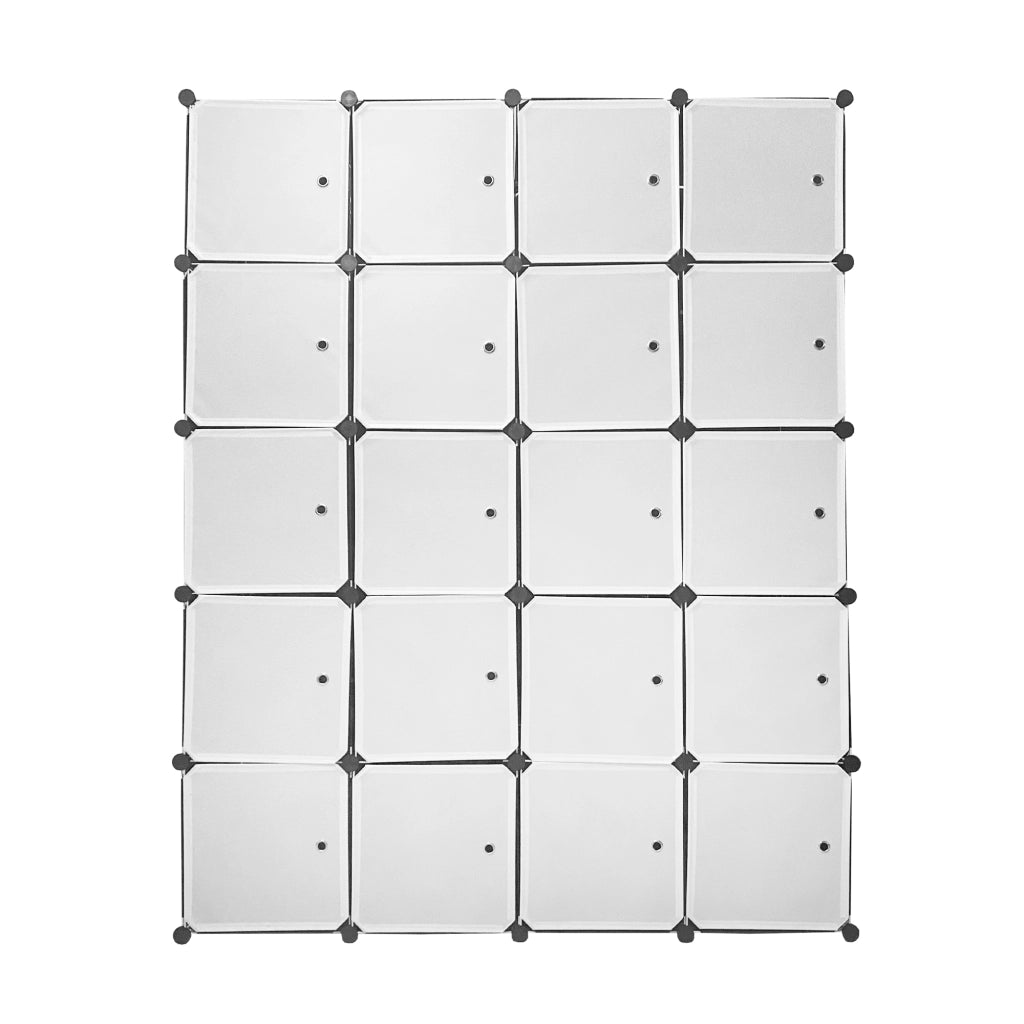 Guardaroba Cubo Personalizzabile Boxed Premium 20 Cubi/Ante 183x147x47 cm Nero