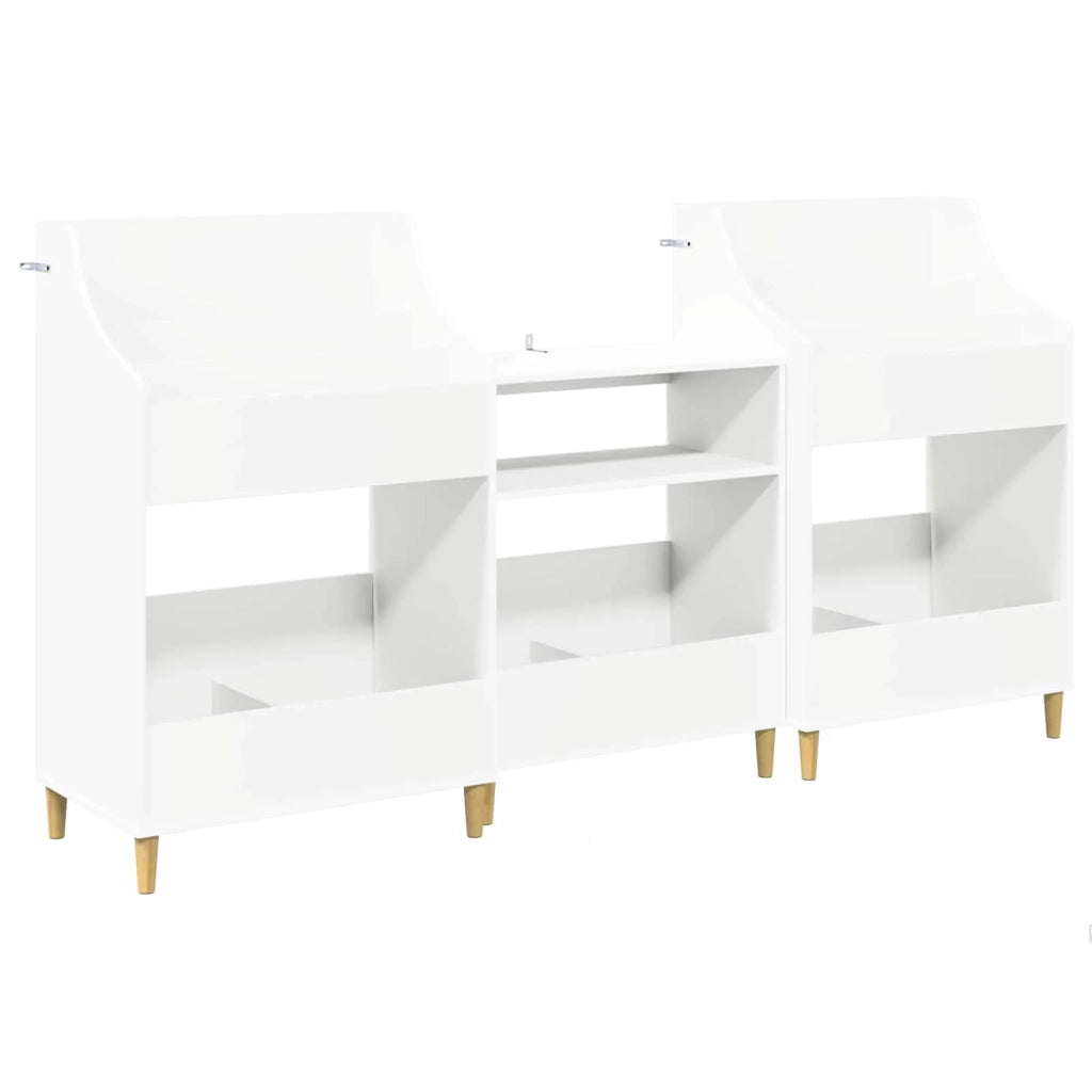 Set di Mensole per Media 3 pz Bianco 212 x 46 x 112 cm 3434651