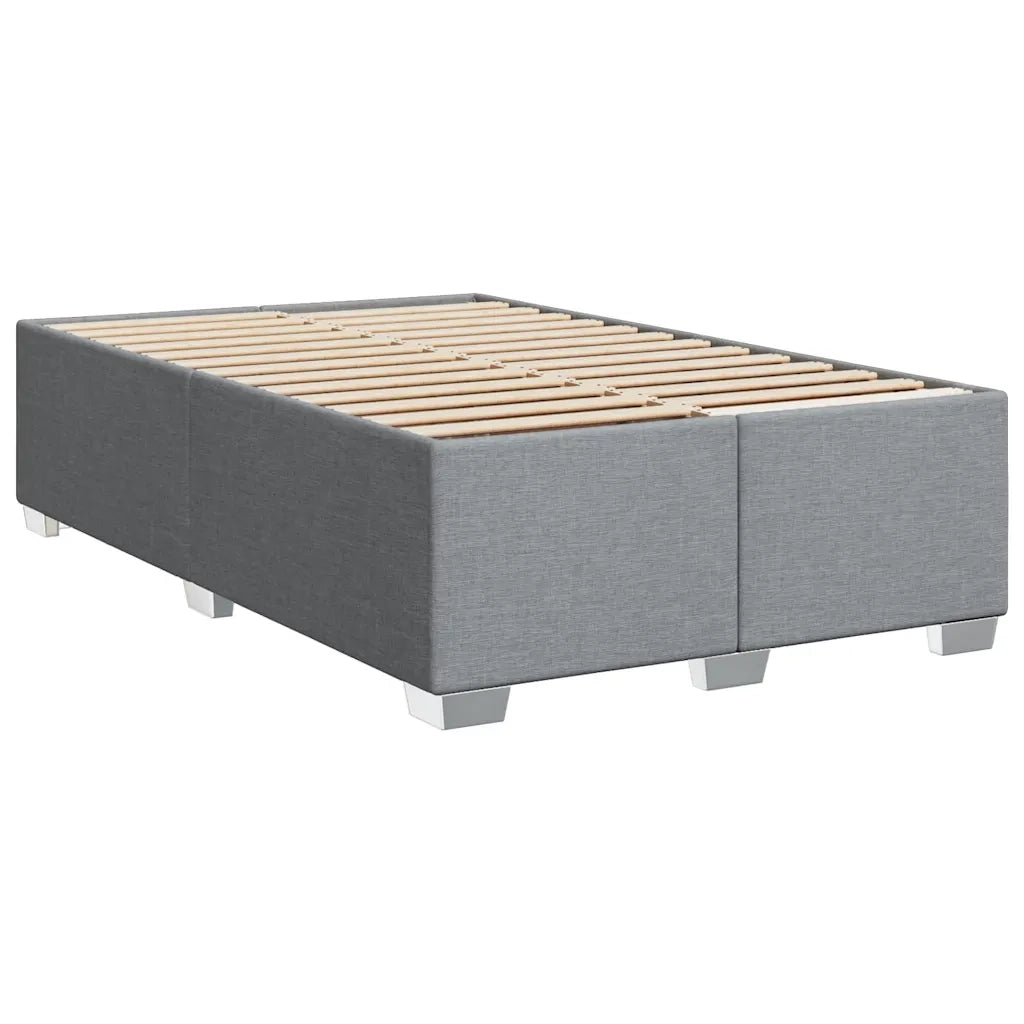 Giroletto a Molle con Materasso Grigio Chiaro 120x190cm Tessuto