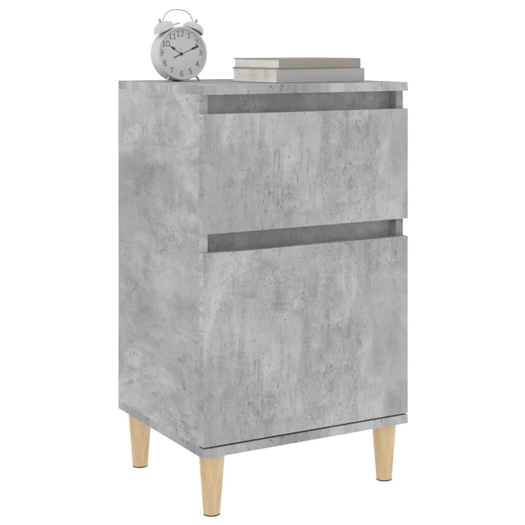 Comodini 2 pz Grigio Cemento 40x35x70 cm 819701