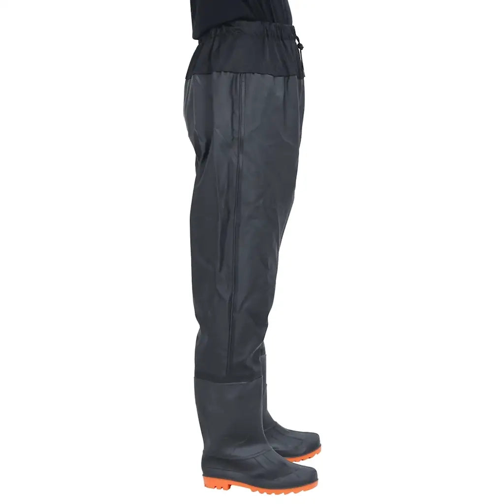 Wader da Pesca alla Vita con Stivali Nero Taglia 46 CFW2855872