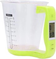 Pesa Elettronica per Cucina - 1 kg - Display LCD - Misuratore Digitale - Pesa Alimenti - Caffè, Latte, Spezie - Verde
