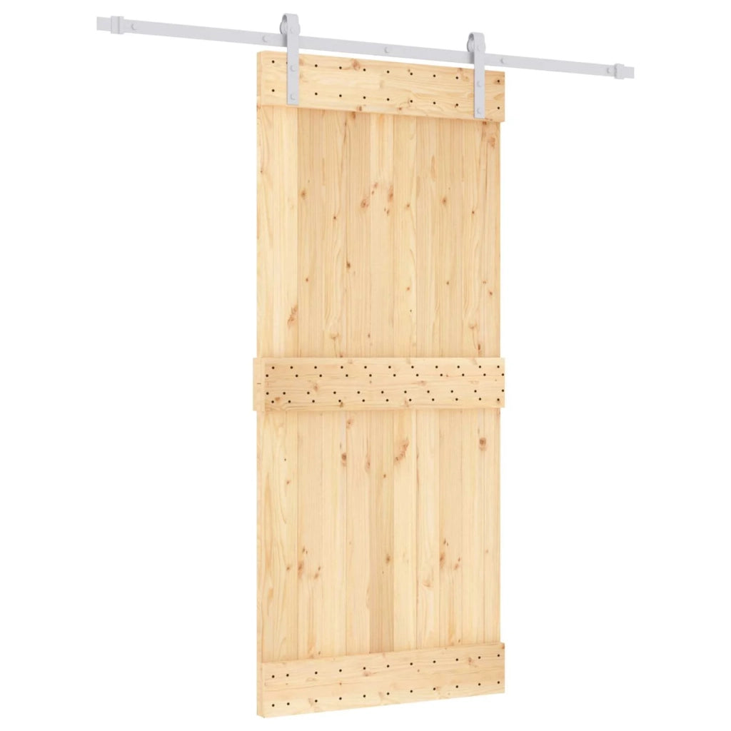 Porta scorrevole Naturale e Bianco 90 x 210 cm 3444954
