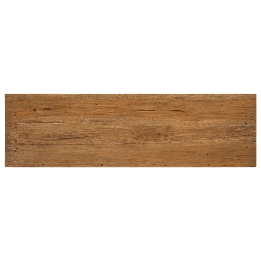 Credenza in Legno Massello di Mogano 100x30x50 cm 244488