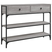 Tavolino Consolle | Tavolo d'Ingresso Grigio Sonoma 100x25x75cm Legno Multistrato