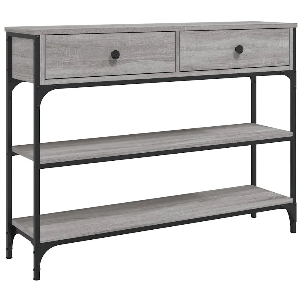Tavolino Consolle | Tavolo d'Ingresso Grigio Sonoma 100x25x75cm Legno Multistrato