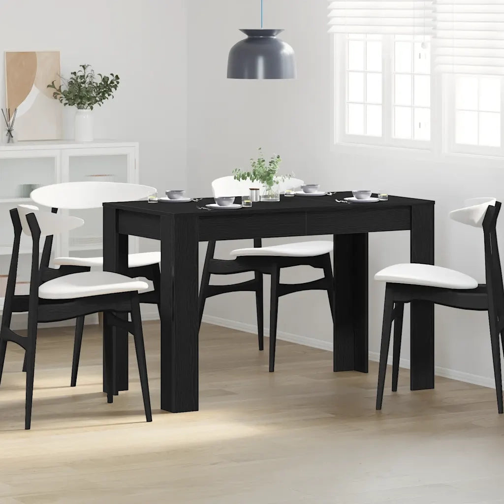Tavolo da Pranzo | Tavolo da cucina Rovere Nero 120x60x76 cm Legno Multistrato