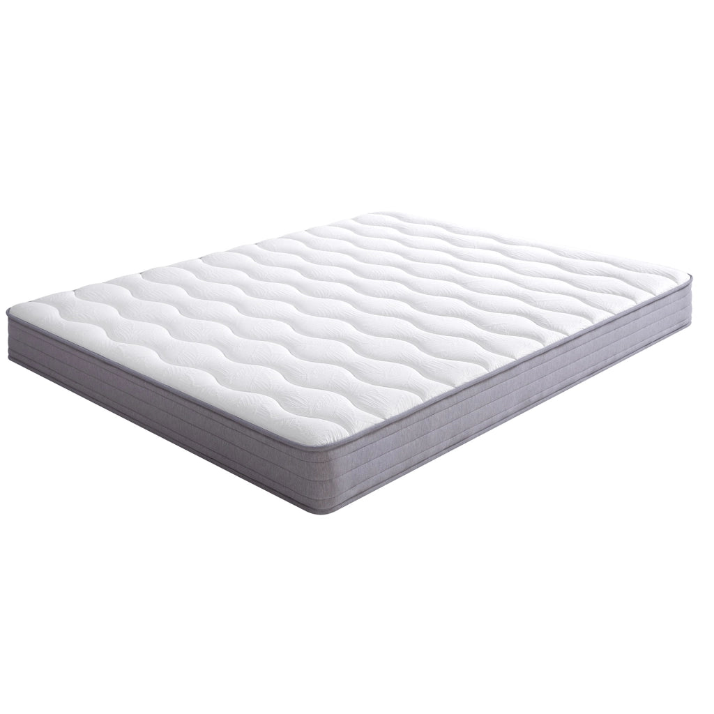 Materasso Matrimoniale a Molle 140x200 cm H3 Spessore 20 cm con Supporto Ergonomico e Struttura Arrotolata Bianco