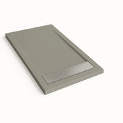 Piatto doccia Bidai con bordo 80X80 cm colore Grigio cemento RAL 7005 griglia in Acciaio