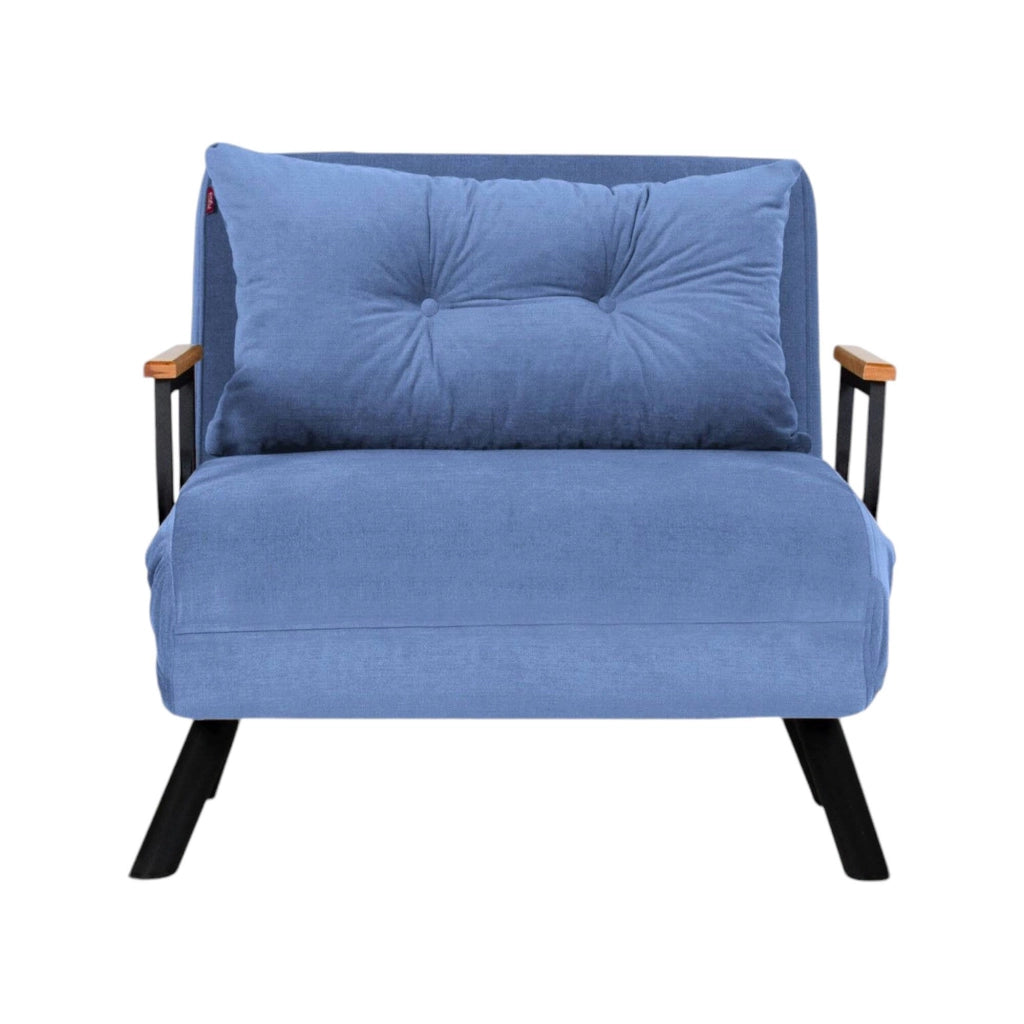 Poltroncina Keoni, Poltrona Reclinabile, 60x78x78h cm blu