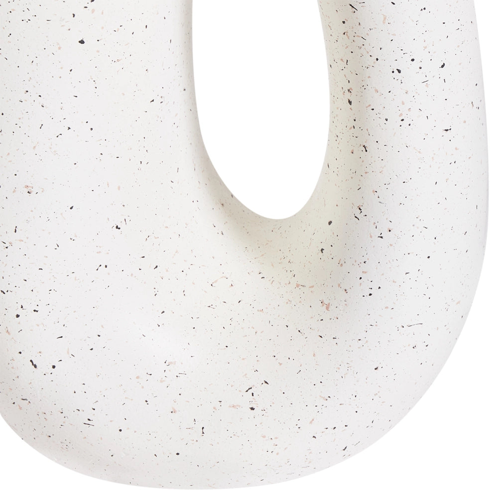 Tavolino in fibra di vetro MgO di forma irregolare bianco sporco Boho Moderno Soggiorno all'Aperto