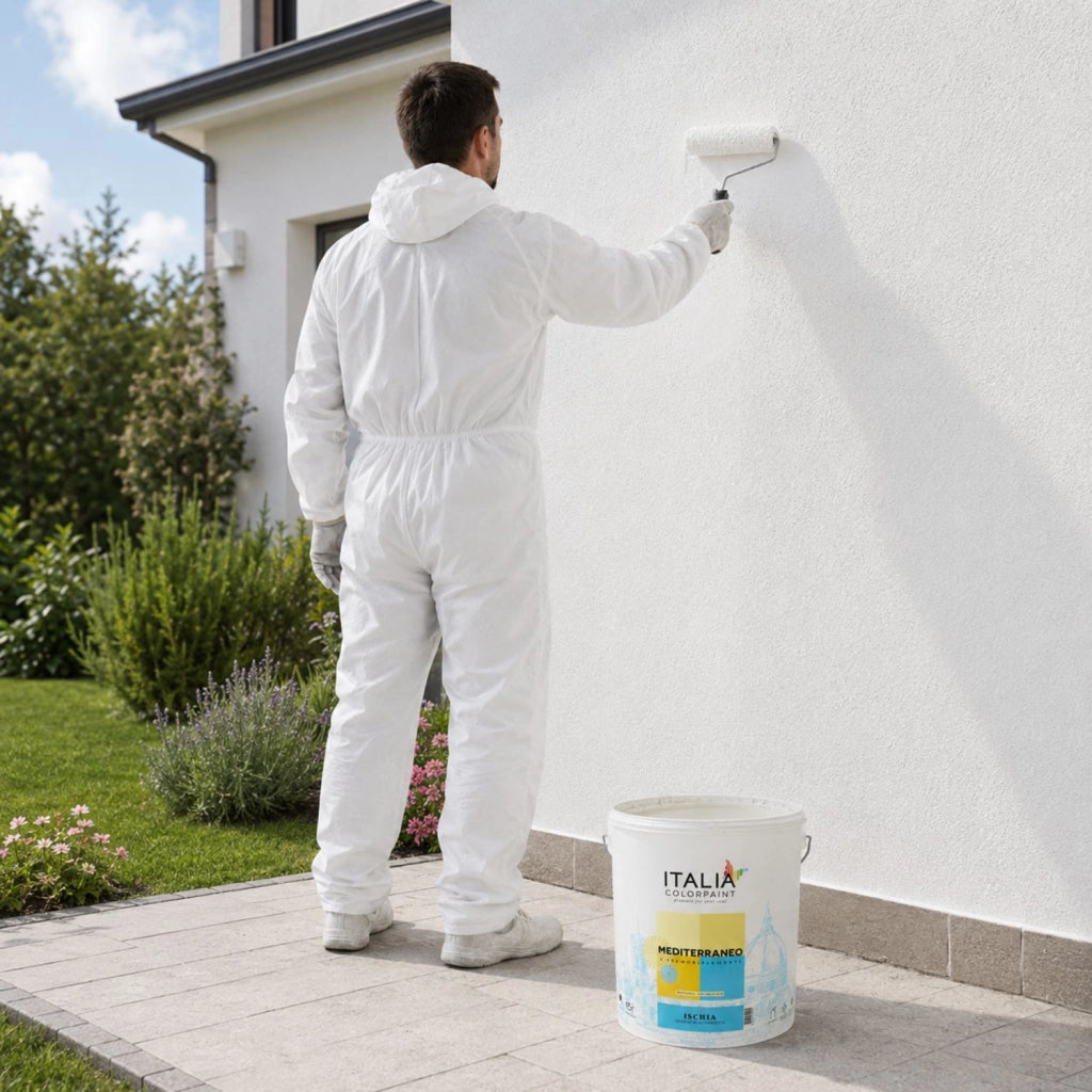 Idropittura quarzo elastomerico termoriflettente ischia antialga bianco litri 13