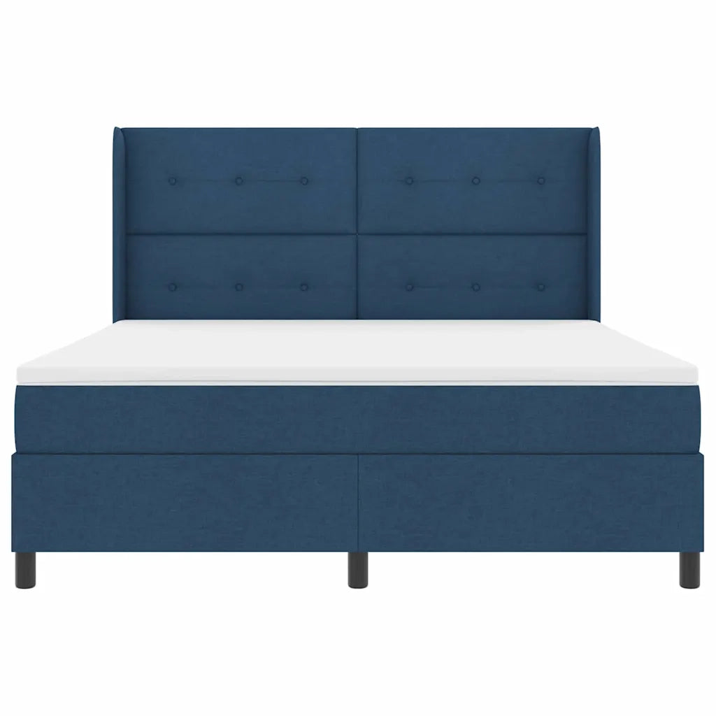 Letto a Sorgente LED con materasso Blu 180 x 200 cm Tessuto 3343524