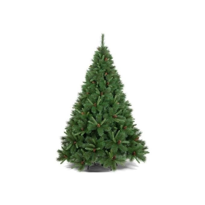 Amicasa 8009534011737 Tarvisio Albero di Natale 668 rami a innesto con pigne decorative colore Verde
