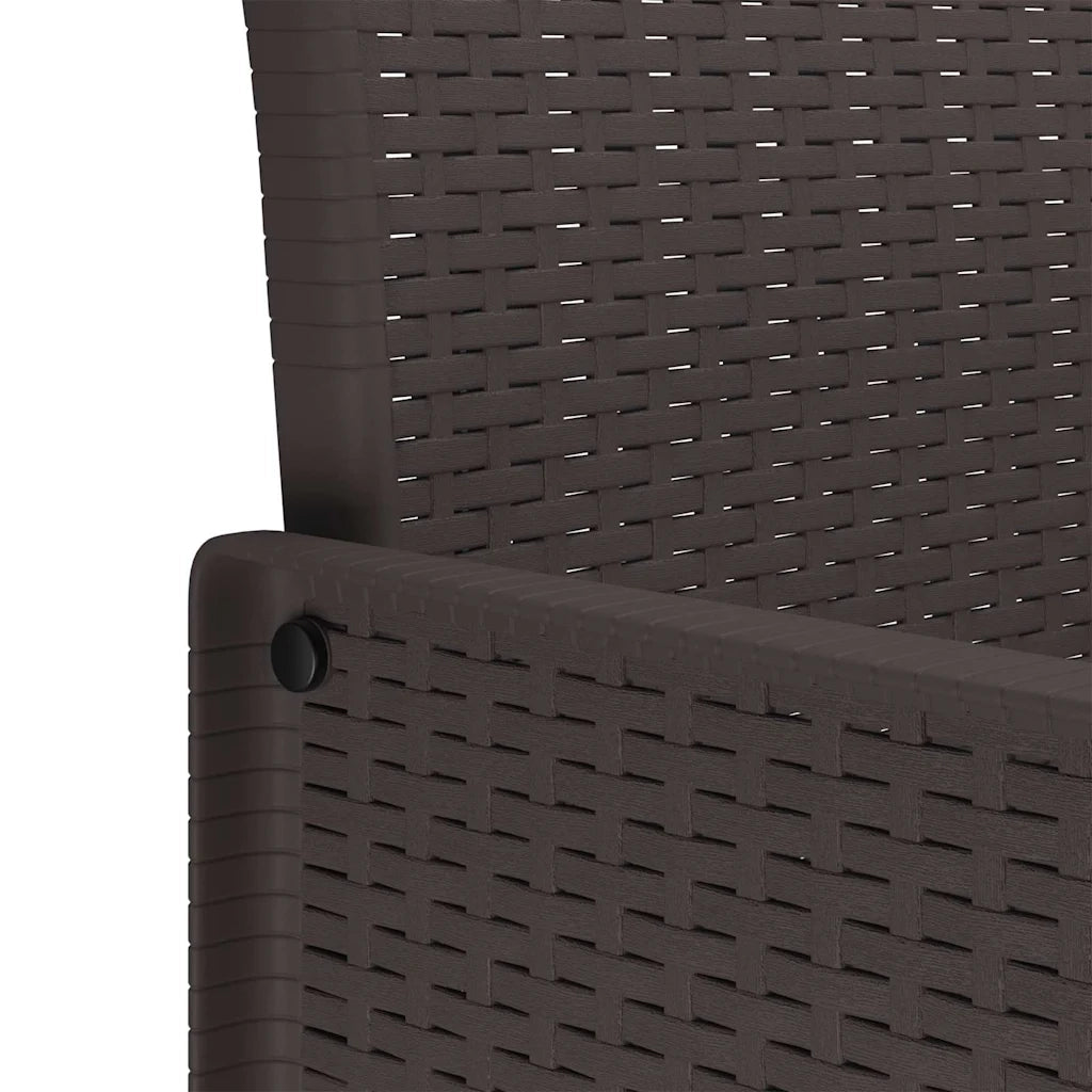 Sedia da Giardino 4 pz | Sedie da Esterno Marrone 53 x 49 x 85 cm Polipropilene