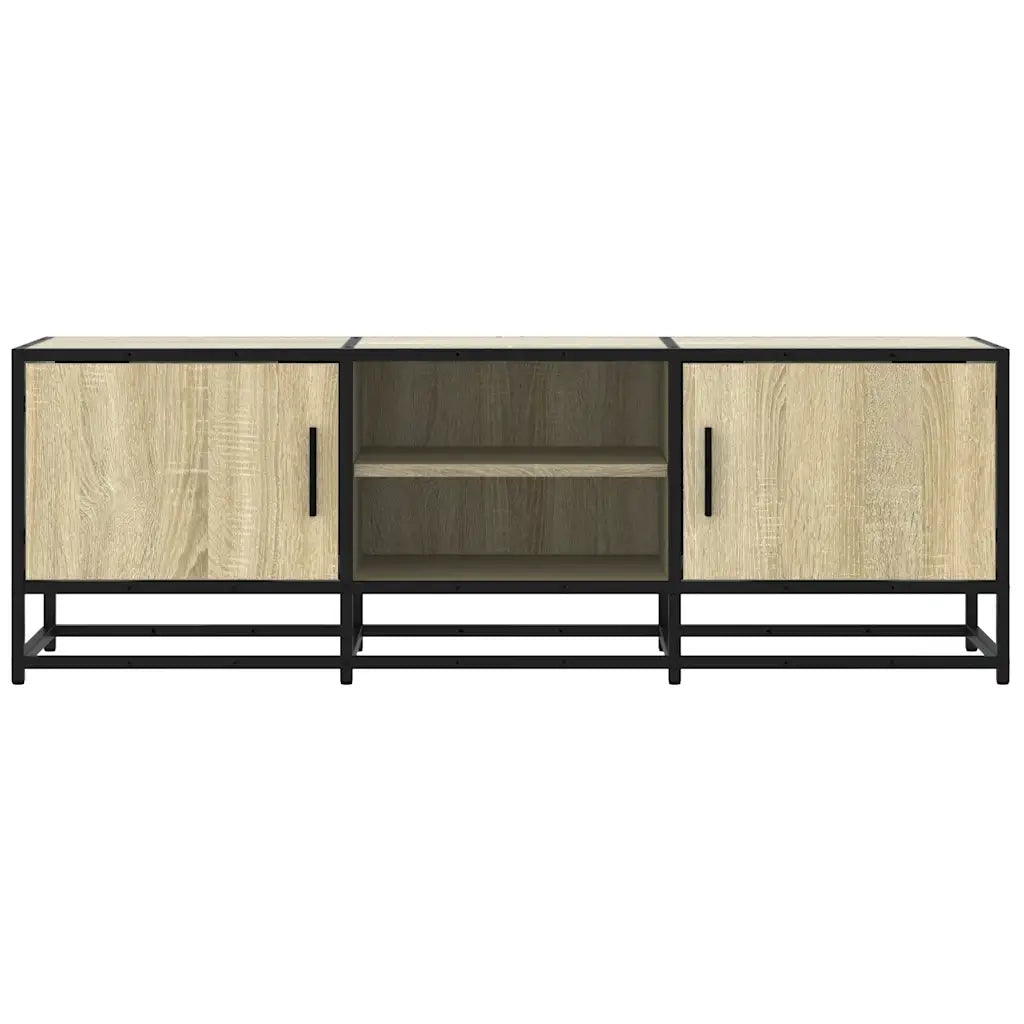 Mobile TV Rovere Sonoma 120x35x41cm Legno Multistrato e Metallo 848840
