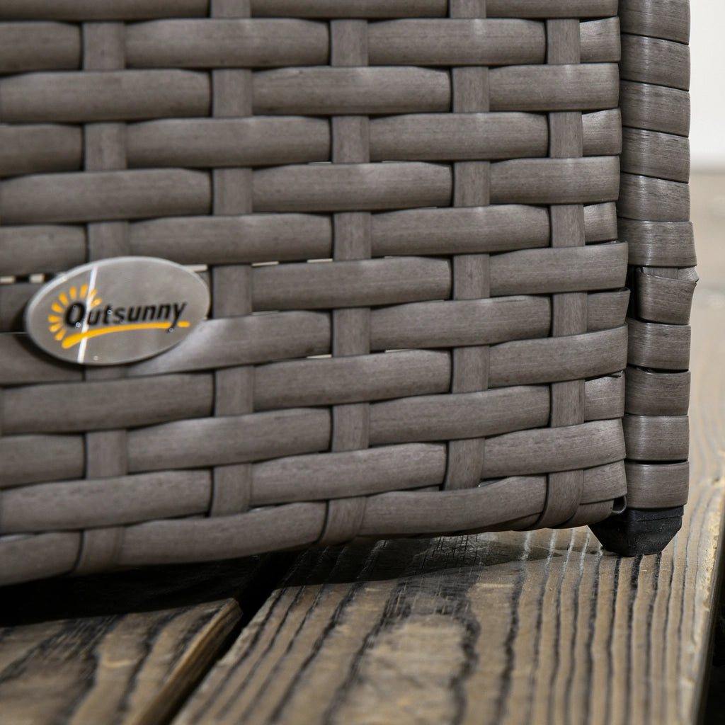 Vaso per fiori con traliccio ¨C zephmum ¨C Polyrattan, grigio, 103x29x103 cm