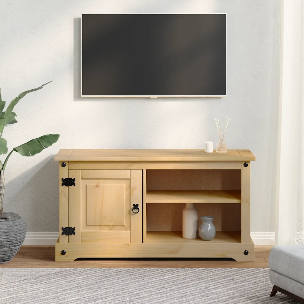Mobile Porta TV Corona 100x40x52 cm in Legno Massello di Pino 4005667