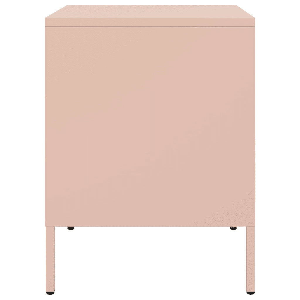 Comodini 2 pz Rosa 36x39x50,5 cm in Acciaio 842913