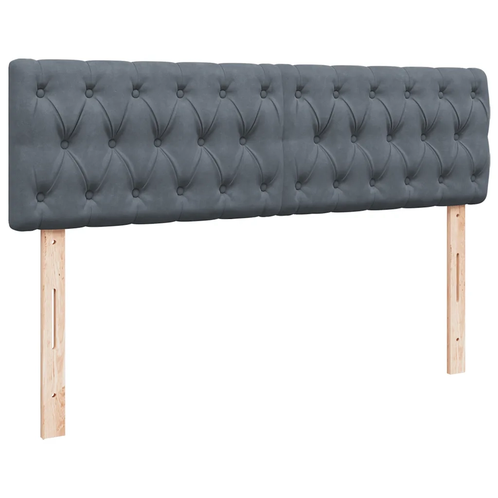 Struttura Letto Pouf con Materasso 140x200 cm in Velluto 3312699