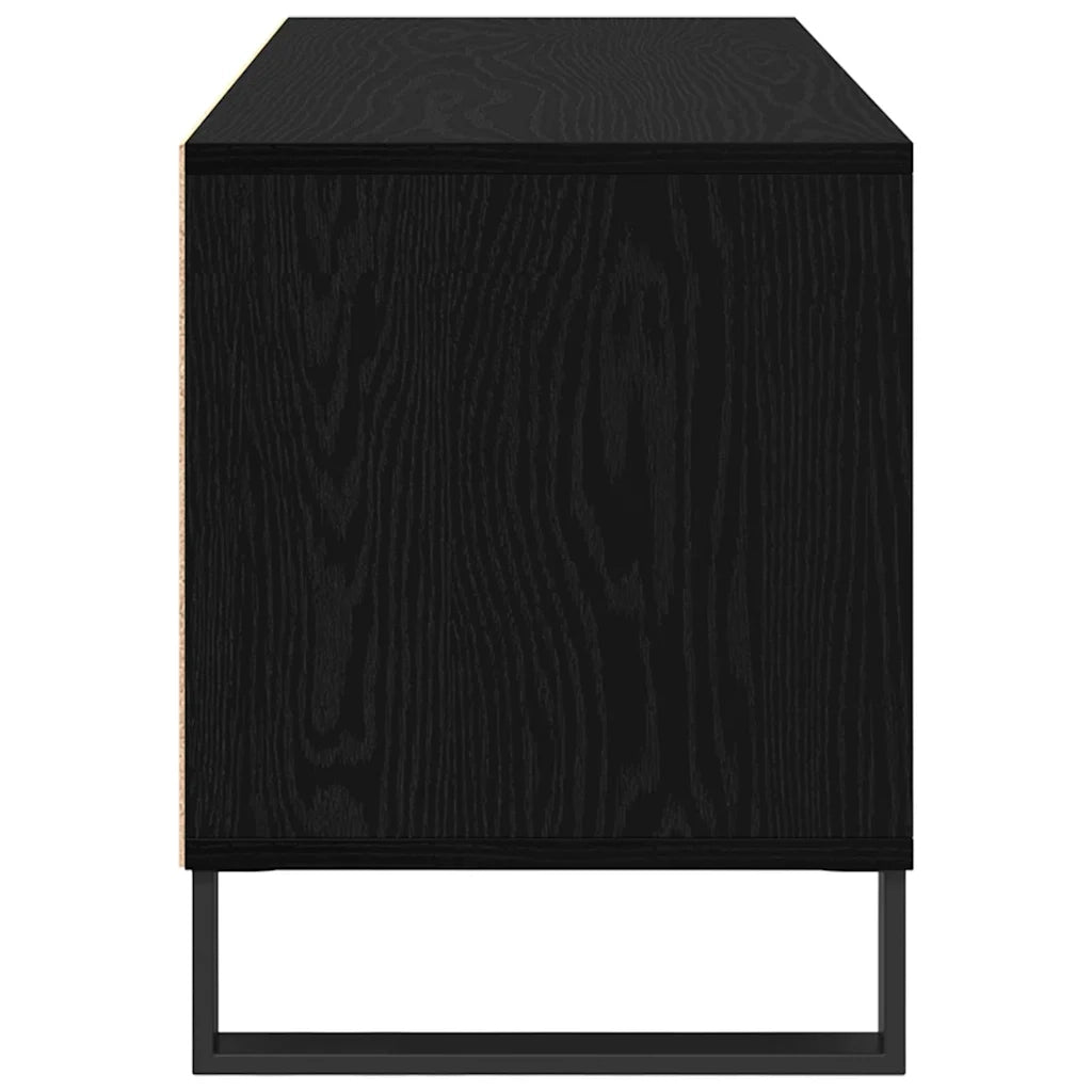 Mobile TV con cassetto Rovere Nero 100 x 34,5 x 44,5 cm 881788