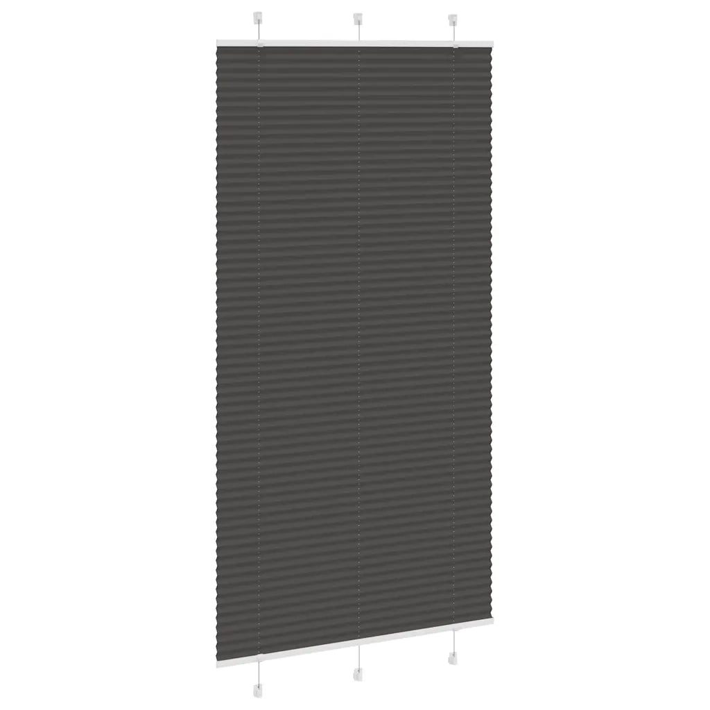 Tenda Plissettata Nera 110x200 cm Larghezza Tessuto 109,4 cm 4015162