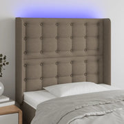 Testiera a LED-Testata con LED Tortora 103x16x118/128 cm in Tessuto 410929