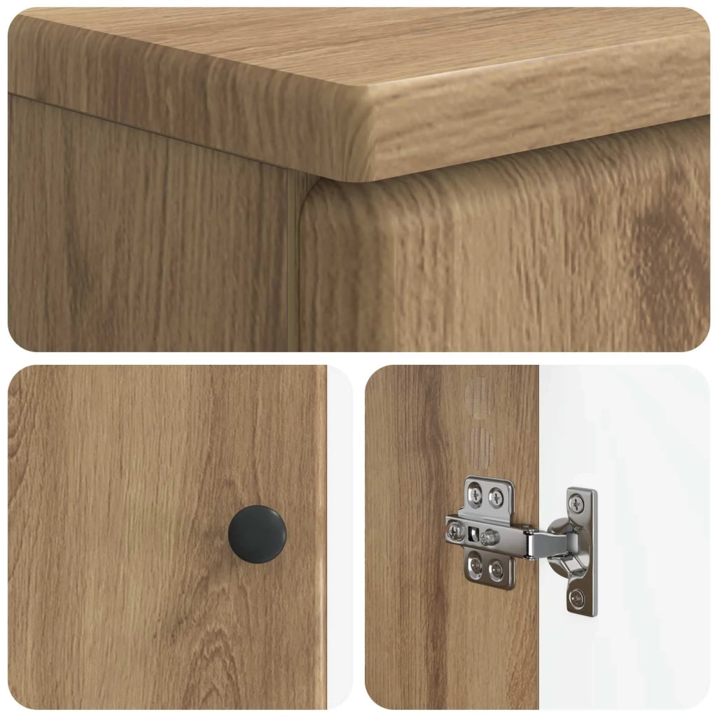 Armadio per Lavabo da Bagno BREDA Rovere Artigianale 897454
