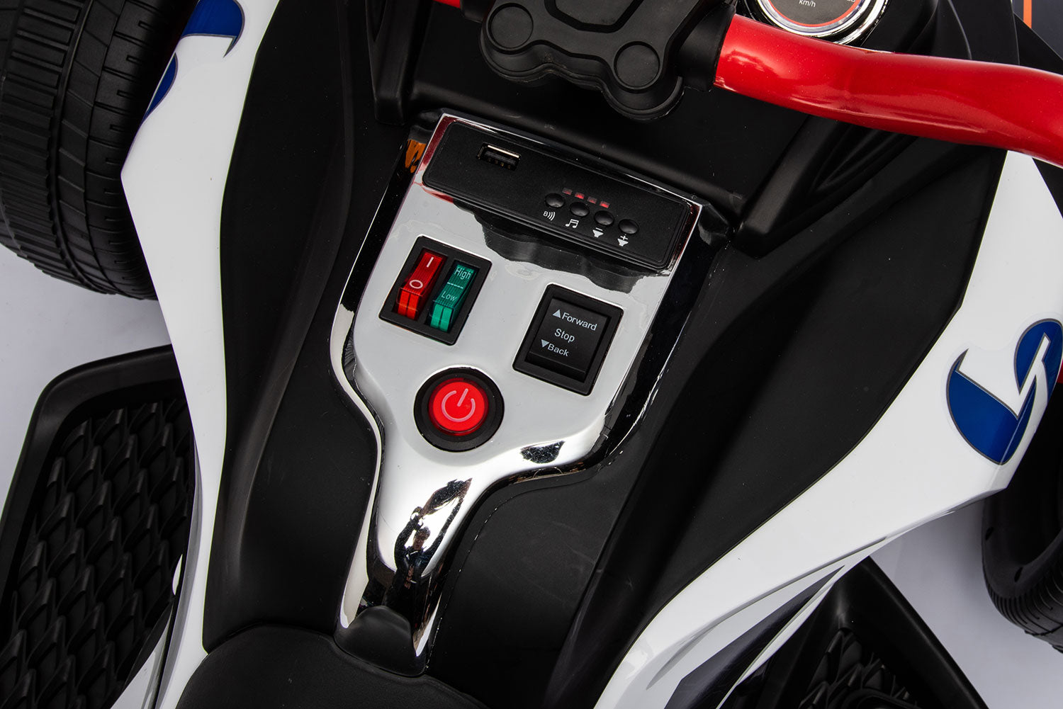 Mini Quad Elettrico per Bambini 3 Ruote 12V ATV 3.0 Bianco