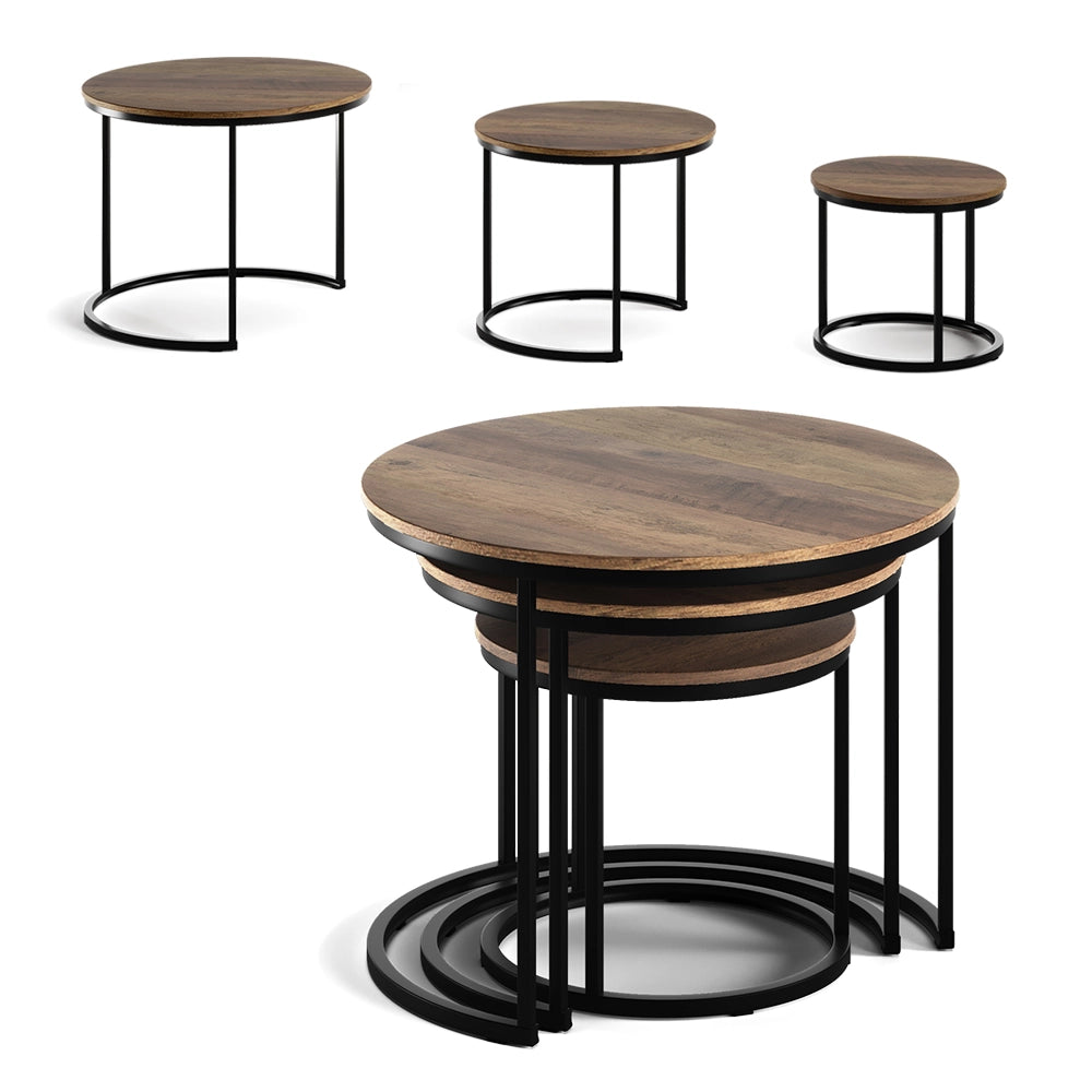 Vicco Tavolino da divano Legno 55 x 55 cm 3 parti