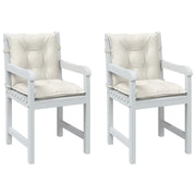Cuscini Sedia Schiena Bassa 2 pz Crema MÃ©lange 100x50x7 Tessuto